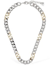 Valentino V Logo Chain Collar Necklace