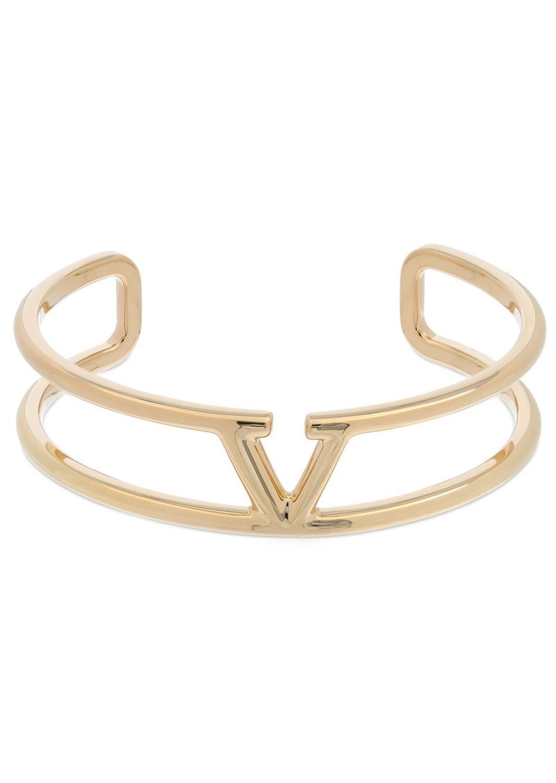 Valentino V Logo Empty Cuff Bracelet