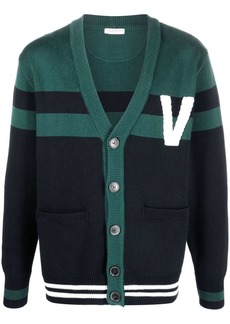 Valentino V-logo knitted cardigan