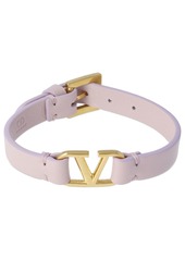Valentino V Logo Leather Belt Bracelet