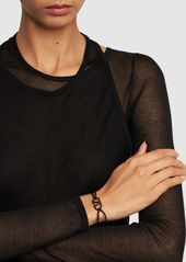 Valentino V Logo Leather Sliding Bracelet