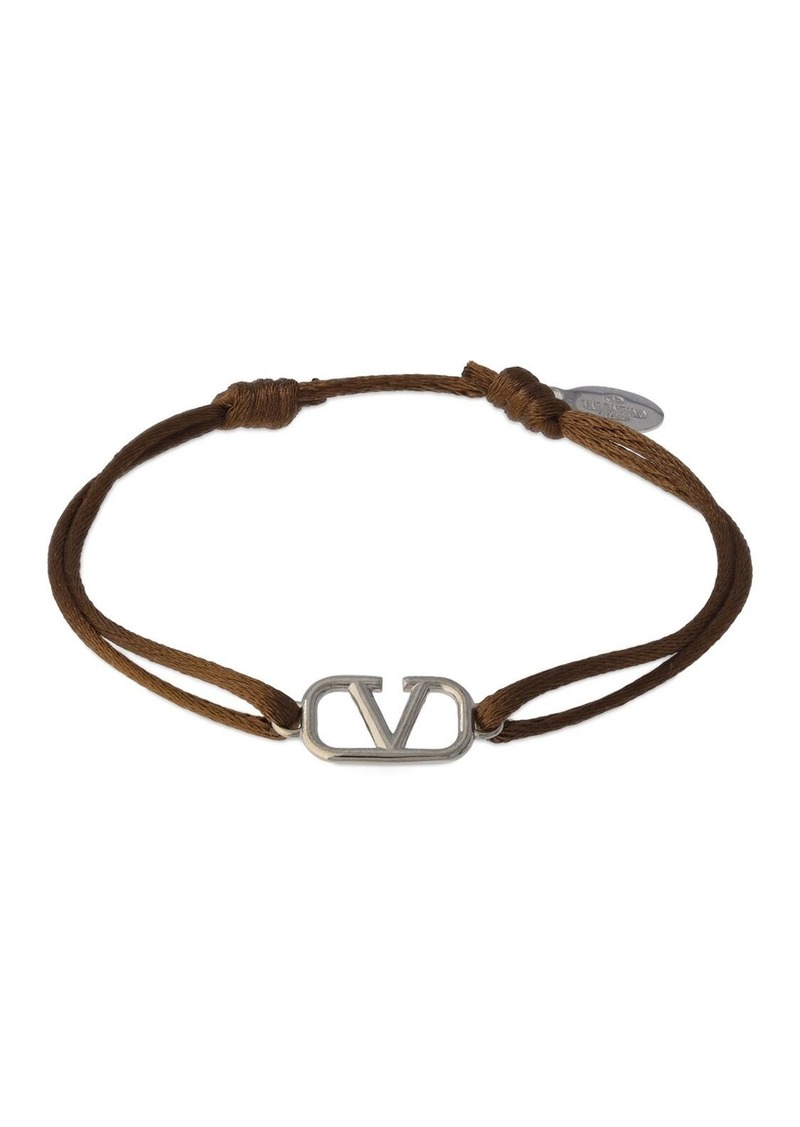 Valentino V Logo Signature Adjustable Bracelet