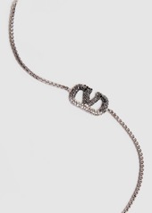Valentino V Logo Signature Crystal Bracelet