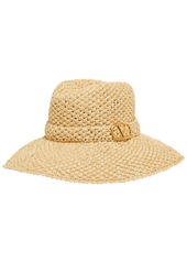 Valentino V Logo Signature Straw Hat