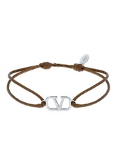Valentino V Logo Slim Adjustable Bracelet