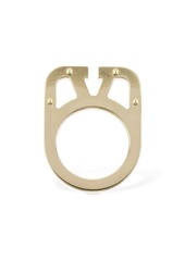 Valentino V Logo Type Ring