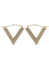 Valentino V Signature Crystal Huggie Earrings