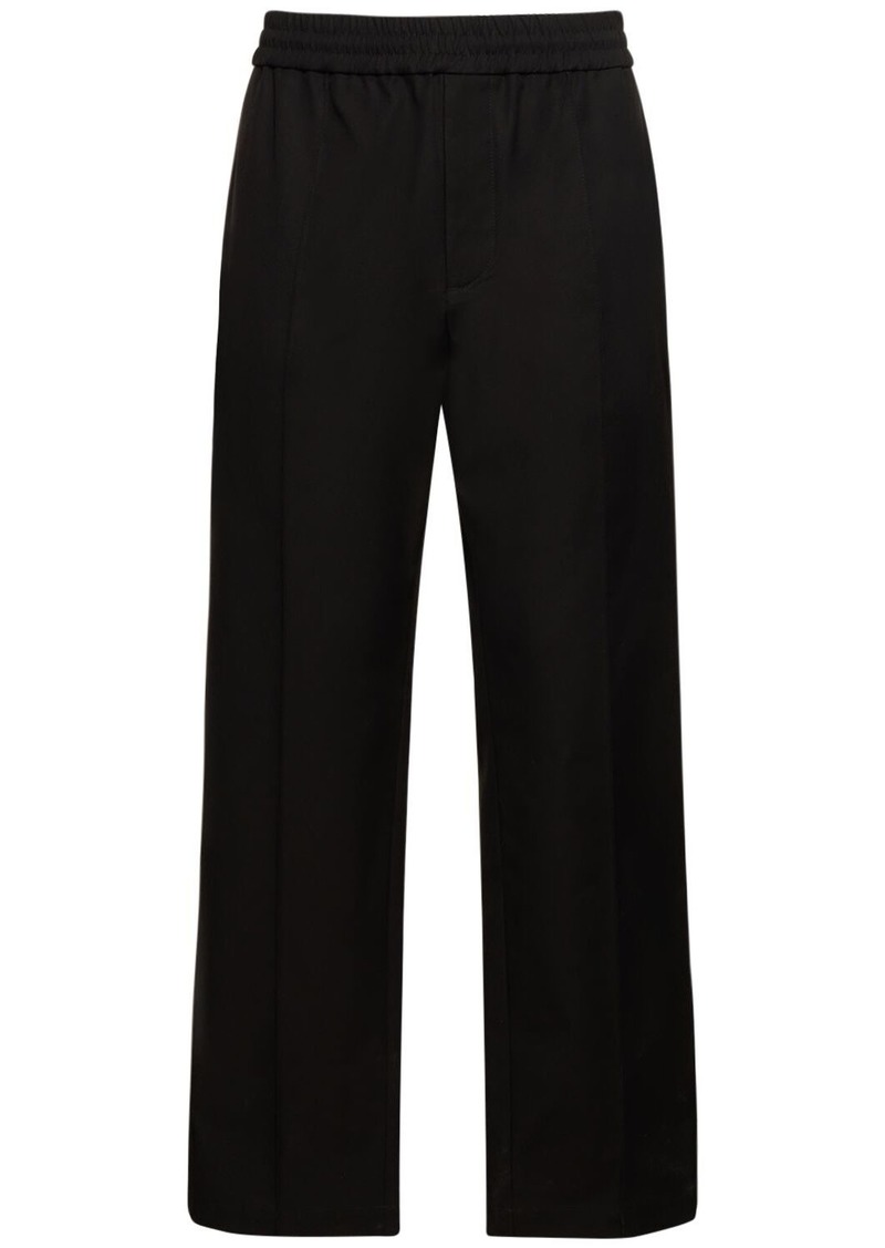 Valentino V Stretch Cotton Blend Drawstring Pants