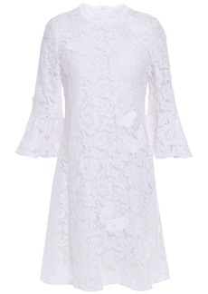 Valentino Garavani - Appliquéd cotton-blend corded lace mini dress - White - IT 38