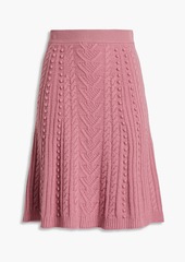 Valentino Garavani - Cable-knit wool skirt - Pink - L