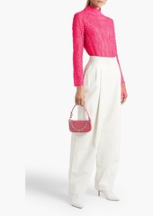 Valentino Garavani - Chiffon-trimmed corded lace blouse - Pink - IT 42