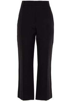 Valentino Garavani - Cropped wool and silk-blend crepe bootcut pants - Black - US 10