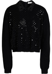 Valentino Garavani - Embellished wool and cashmere-blend sweater - Black - S