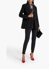 Valentino Garavani - Lace-paneled wool and silk-blend crepe blazer - Black - IT 40