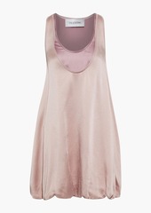 Valentino Garavani - Layered hammered satin-crepe mini dress - Pink - IT 40