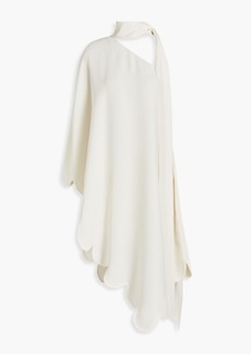 Valentino Garavani - One-sleeve asymmetric silk-crepe top - White - IT 40