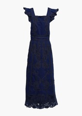 Valentino Garavani - Crochet and denim maxi dress - Blue - IT 38