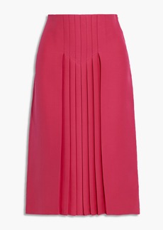 Valentino Garavani - Pleated silk and wool-blend crepe skirt - Pink - IT 36