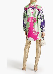 Valentino Garavani - Printed cotton-poplin mini shirt dress - Multicolor - IT 40