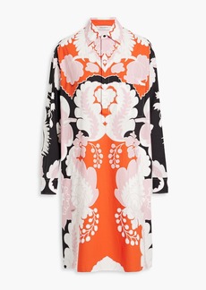 Valentino Garavani - Printed cotton-poplin shirt dress - Orange - IT 46