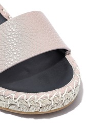 Valentino Garavani - Rockstud pebbled-leather espadrille wedge sandals - Purple - EU 40