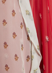 Valentino Garavani - Ruffled floral-print silk-chiffon top - Multicolor - IT 36