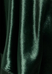 Valentino Garavani - Ruffled velvet midi dress - Green - US 6