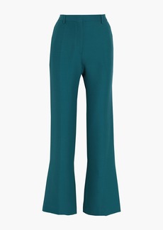 Valentino Garavani - Silk and wool-blend crepe flared pants - Blue - IT 36