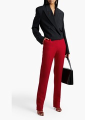 Valentino Garavani - Silk and wool-blend crepe straight-leg pants - Red - IT 38