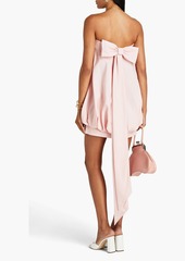 Valentino Garavani - Strapless bow-embellished wool and silk-blend mini dress - Pink - IT 40