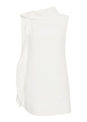Valentino - Women's Draped Silk Mini Dress - White - Moda Operandi