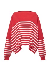 Valentino - Women's Oversized Striped Cotton Sweater - Stripe - Moda Operandi