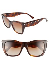Valentino 53mm Rockstud Cat Eye Sunglasses