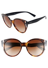 Valentino 55mm Cat Eye Sunglasses