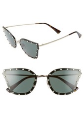 Valentino 59mm Cat Eye Sunglasses in Black/Gold at Nordstrom