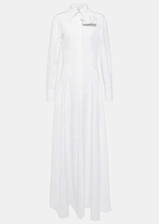 Valentino Appliqué cotton poplin gown