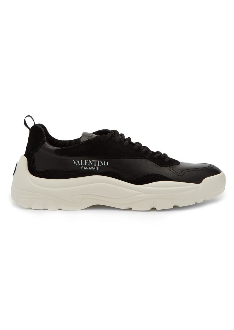 valentino bansi leather trainers