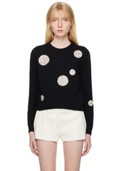 Valentino Black Appliqué Sweater