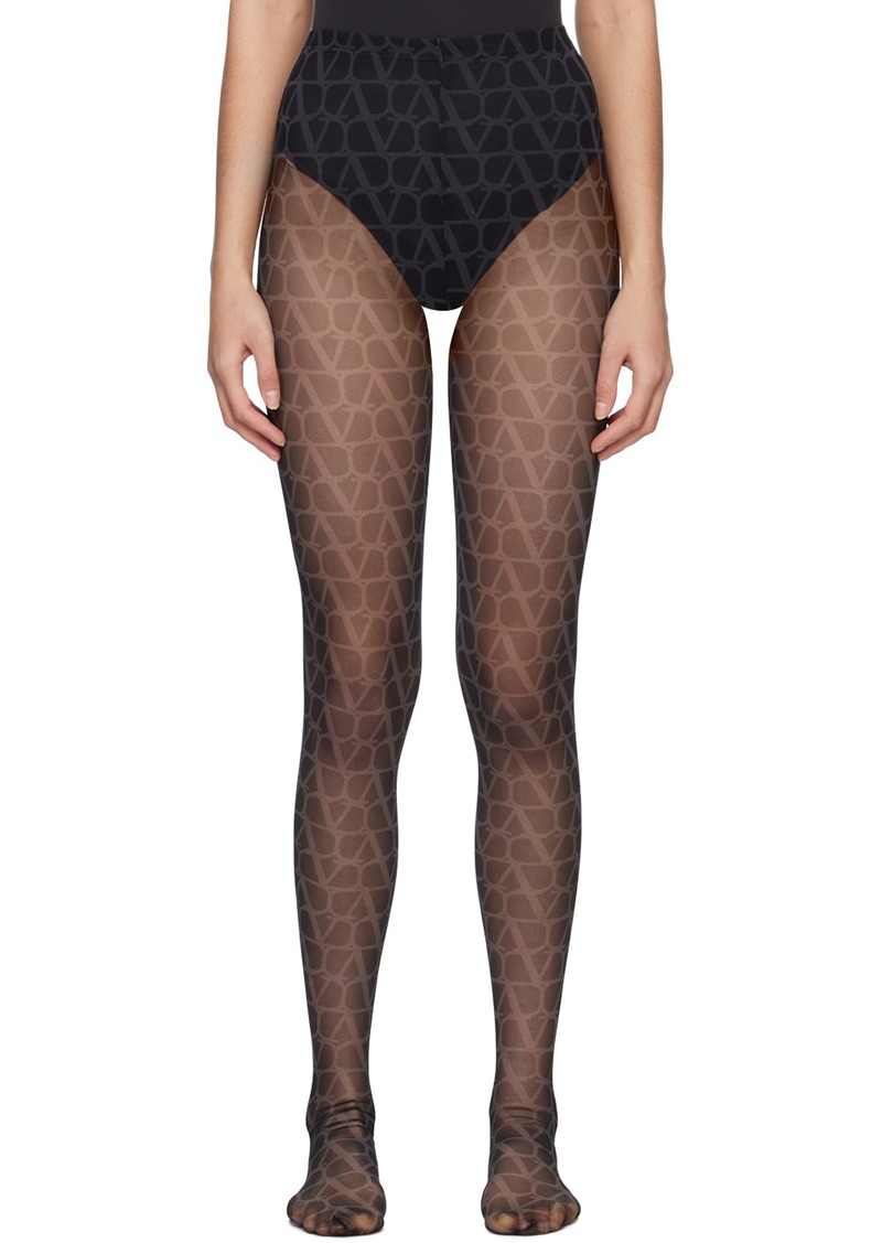 Valentino Black Iconographe Tights