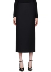 Valentino Black Vented Midi Skirt