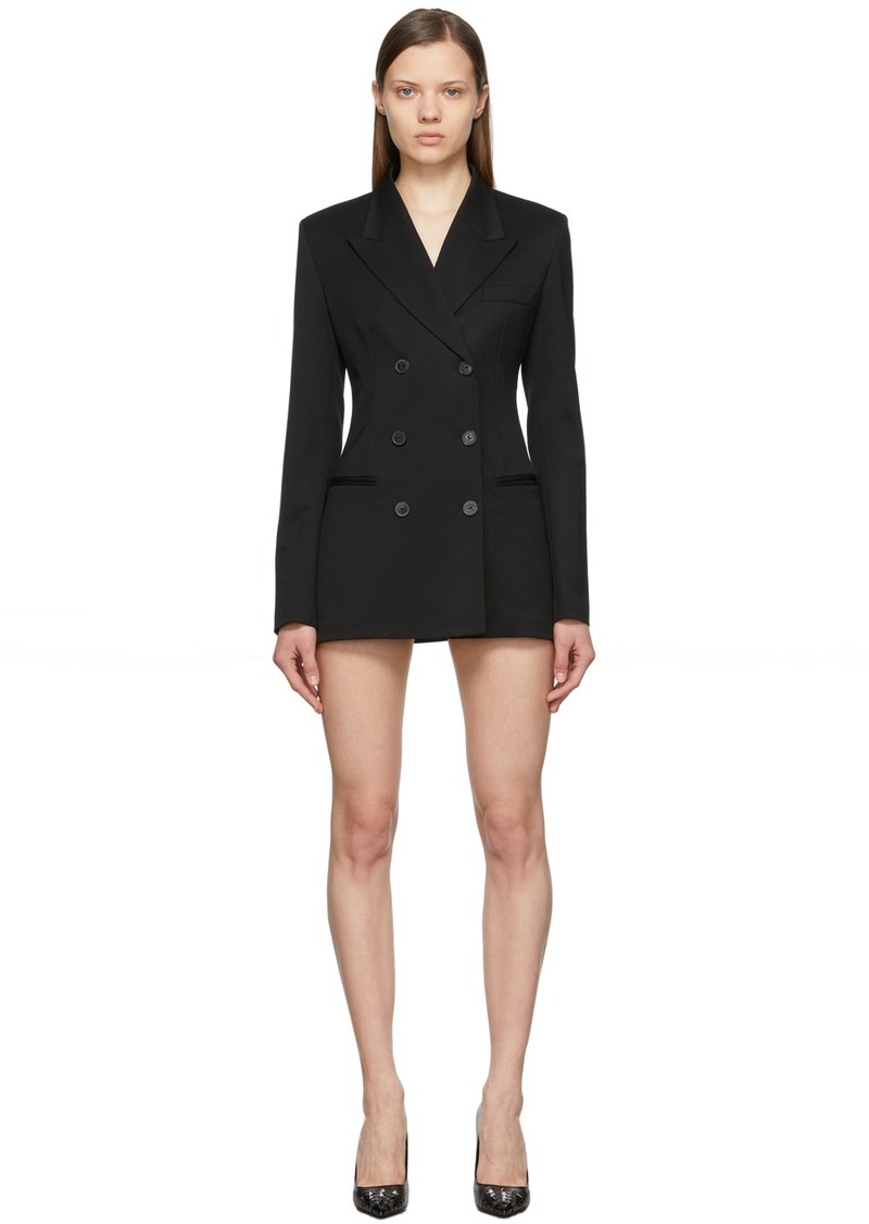 Valentino Black Wool Blazer Dress