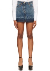 Valentino Blue Five-Pocket Denim Miniskirt