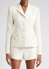 Valentino Garavani Bow Detail Crepe Couture Jacket