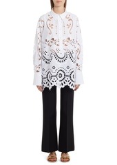 Valentino Garavani Broderie Anglaise Cotton Poplin Tunic