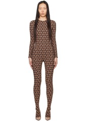 Valentino Brown & Black Iconographe Jumpsuit