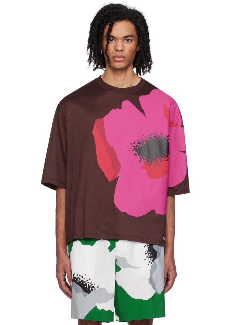 Valentino Burgundy Flower T-Shirt