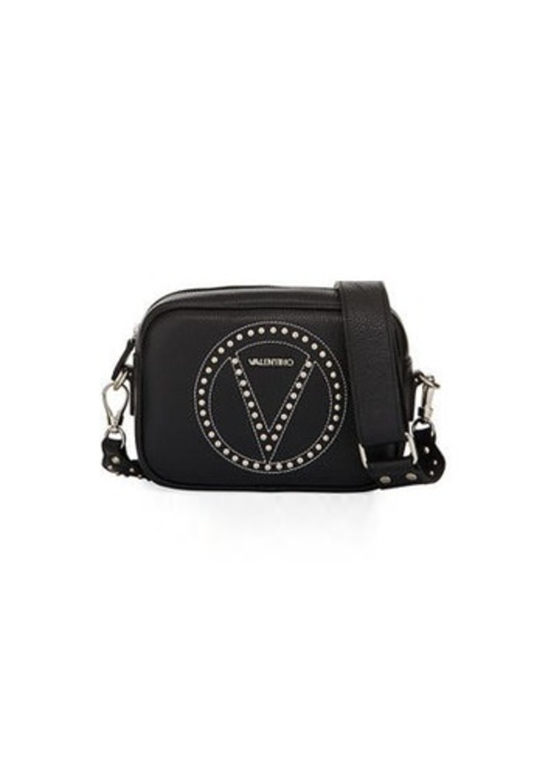 valentino by mario valentino studded leather shoulder bag