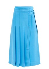 Valentino Knife-pleated silk Cady Couture midi skirt