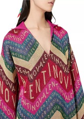 Valentino Chevron Lurex Sweater