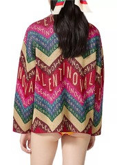 Valentino Chevron Lurex Sweater